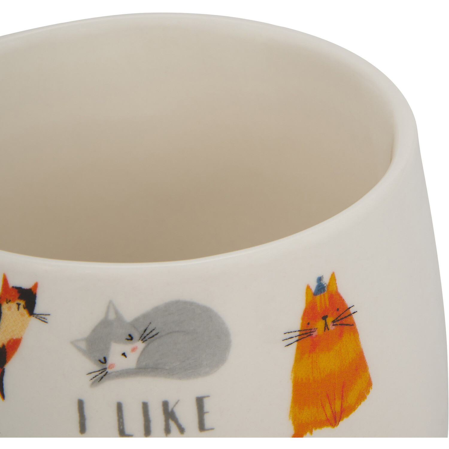 I Like Cats Bulb Mug - White Image 3