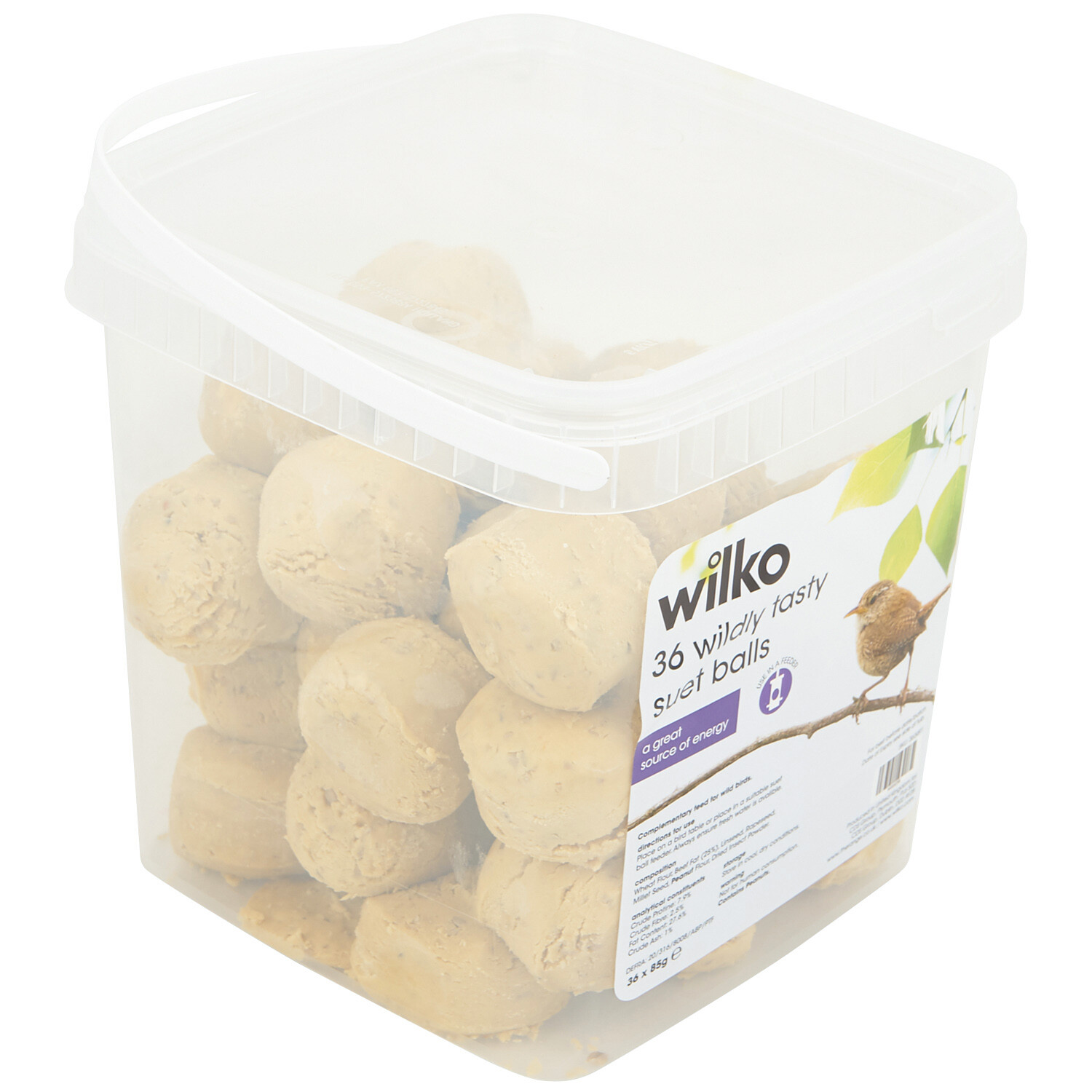 Wilko Wildly Tasty Suet Balls Pack of 36 Image 3
