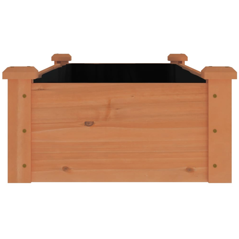 vidaXL Brown Solid Fir Wood Raised Garden Bed with Liner 25 x 120 x 45cm Image 4