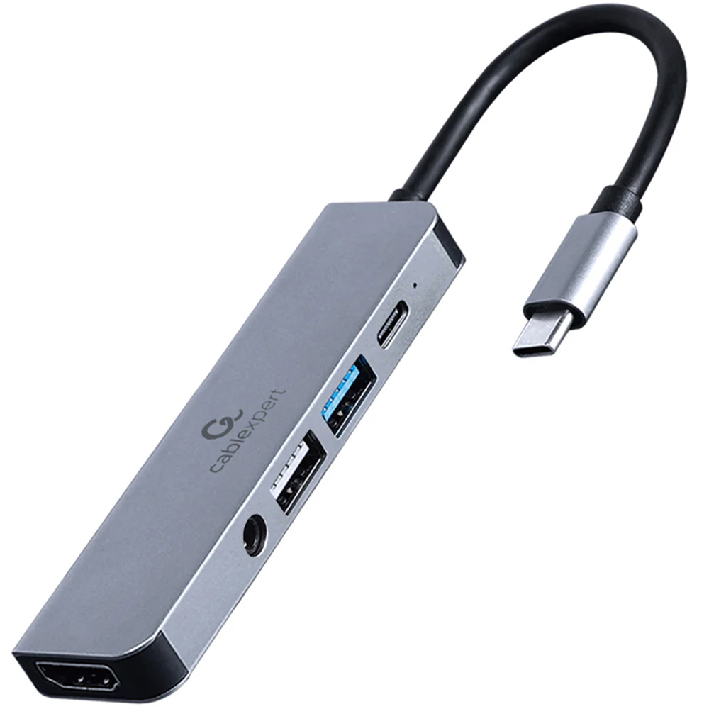 Cablexpert USB Type-C 5-in-1 Multi-Port Adapter with Type-C Cable Image 1