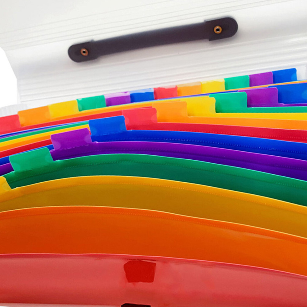 Colourful Expanding Box File Folder with Tabs Image 5