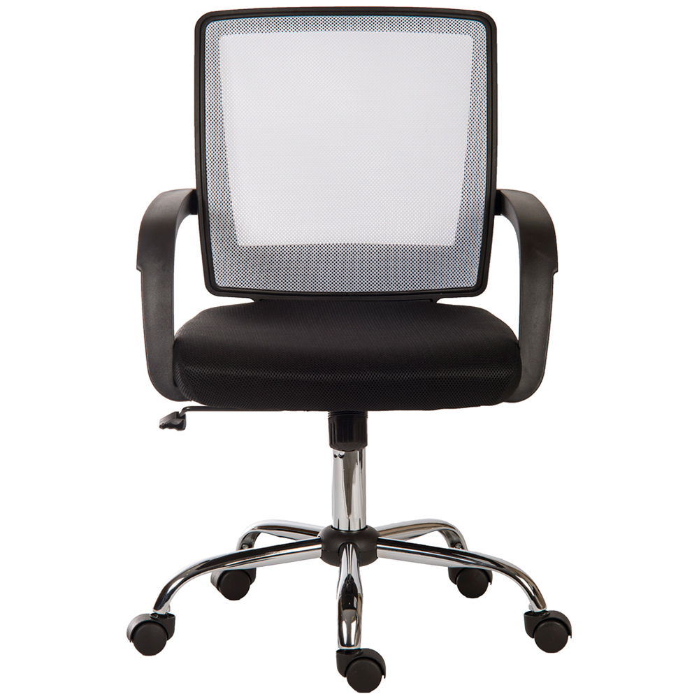 Teknik Star Black and White Mesh Swivel Office Chair Image 2