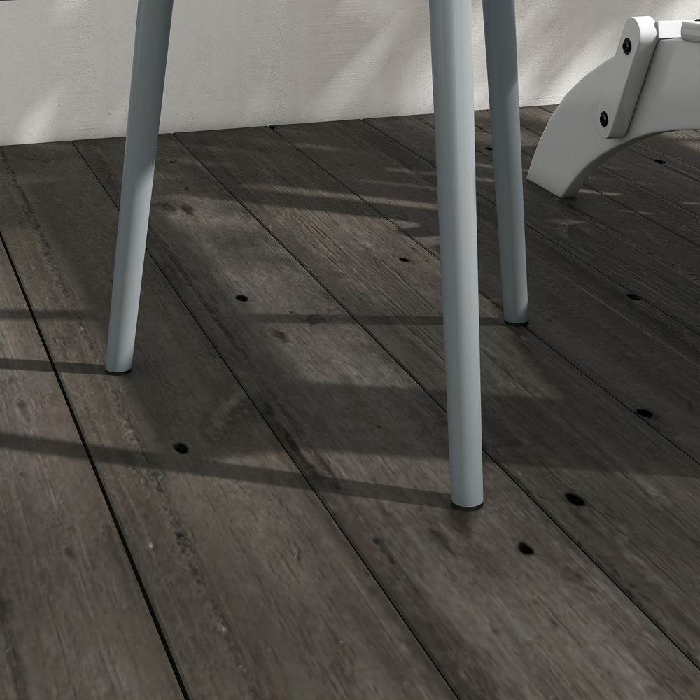 Outsunny Grey Round Garden Coffee Table Image 3