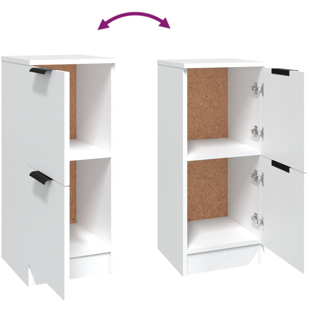 vidaXL 2 Door White Sideboard Set of 2 Image 7