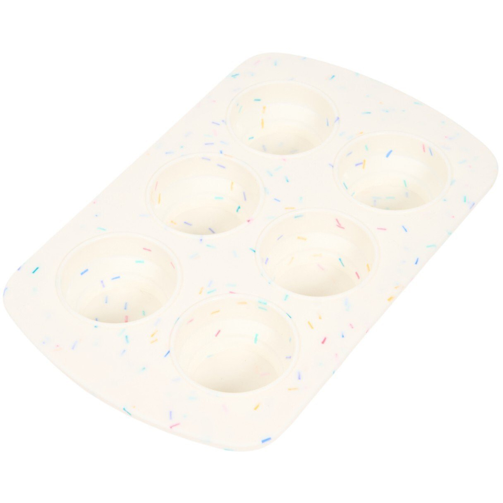 Silicone Sprinkles Muffin Pan White Image 3