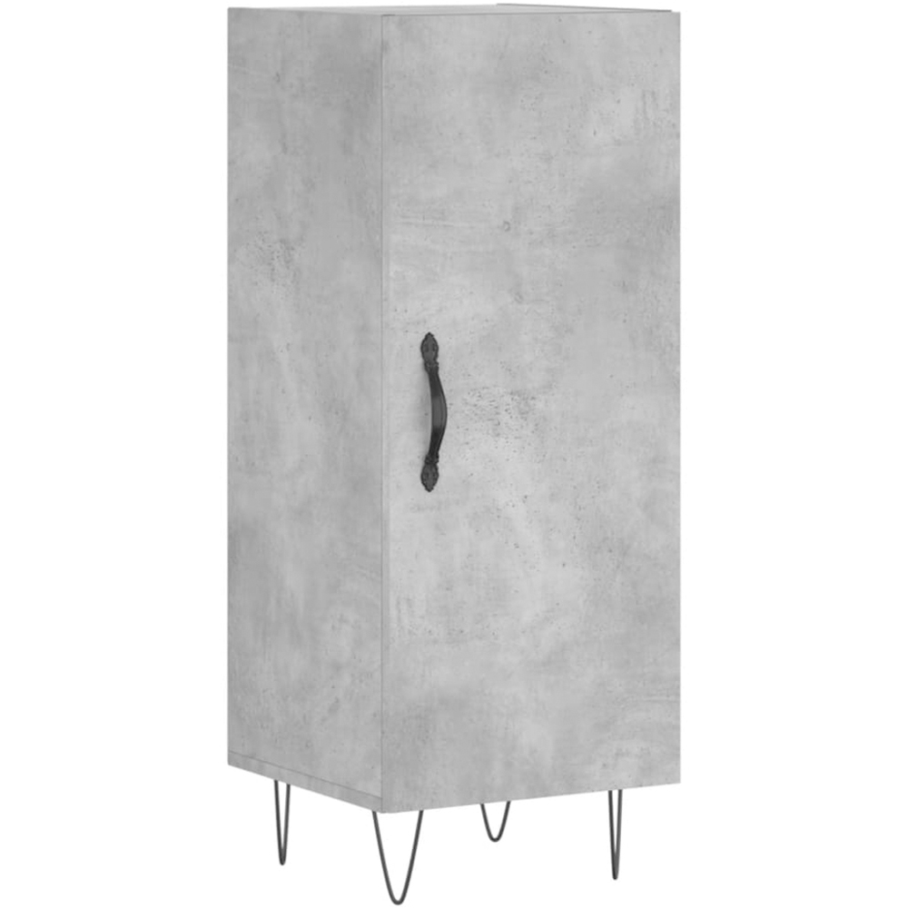 vidaXL 2 Door Concrete Grey Highboard with Metal Feet Image 7