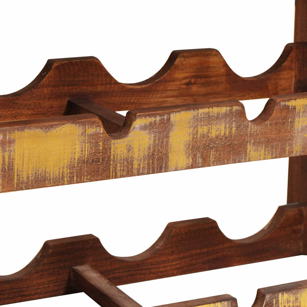 vidaXL 8 Bottle Brown Solid Reclaimed Wood Wall Mounted Wine Rack Image 8