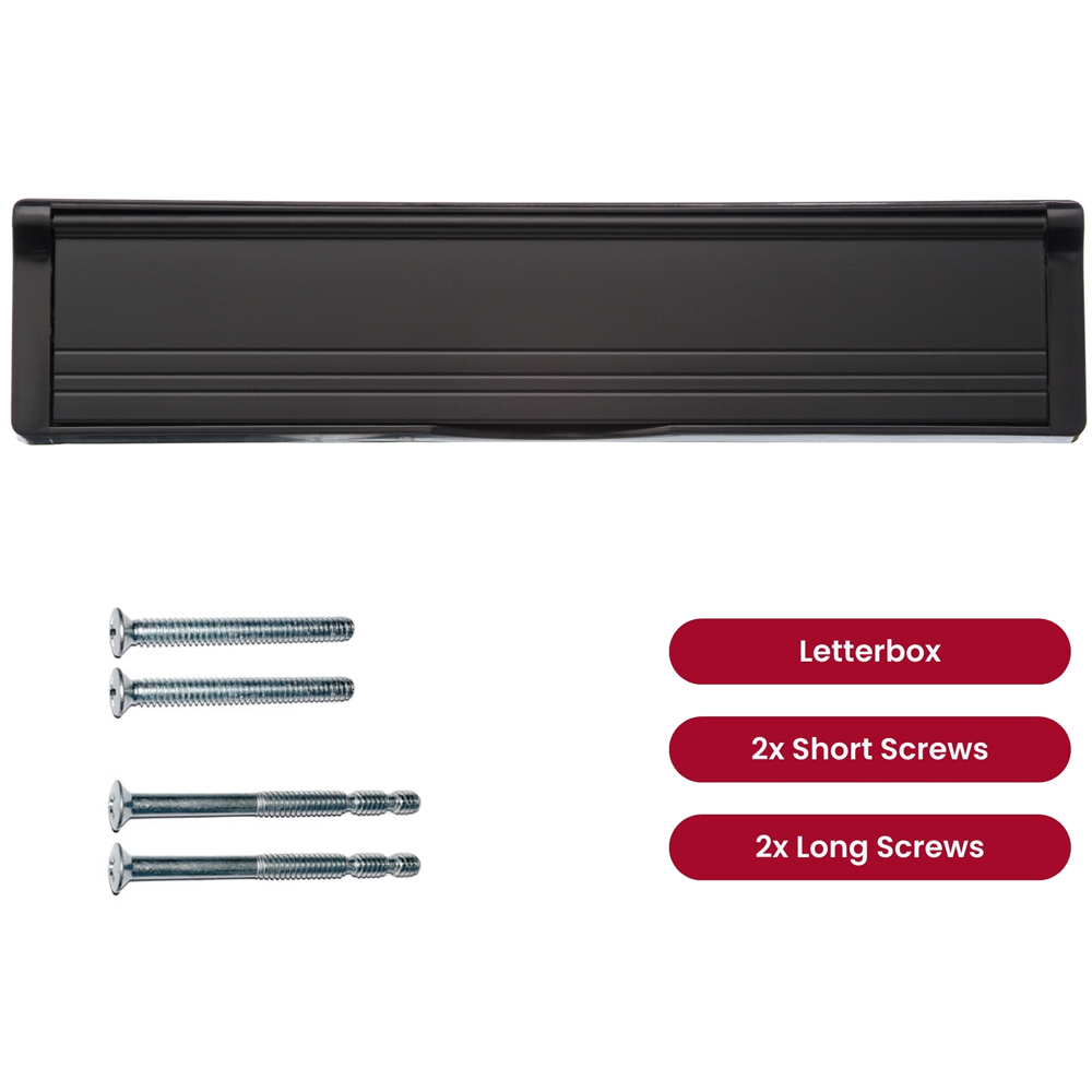 Select Black Door Letter Box 12 inch Image 2
