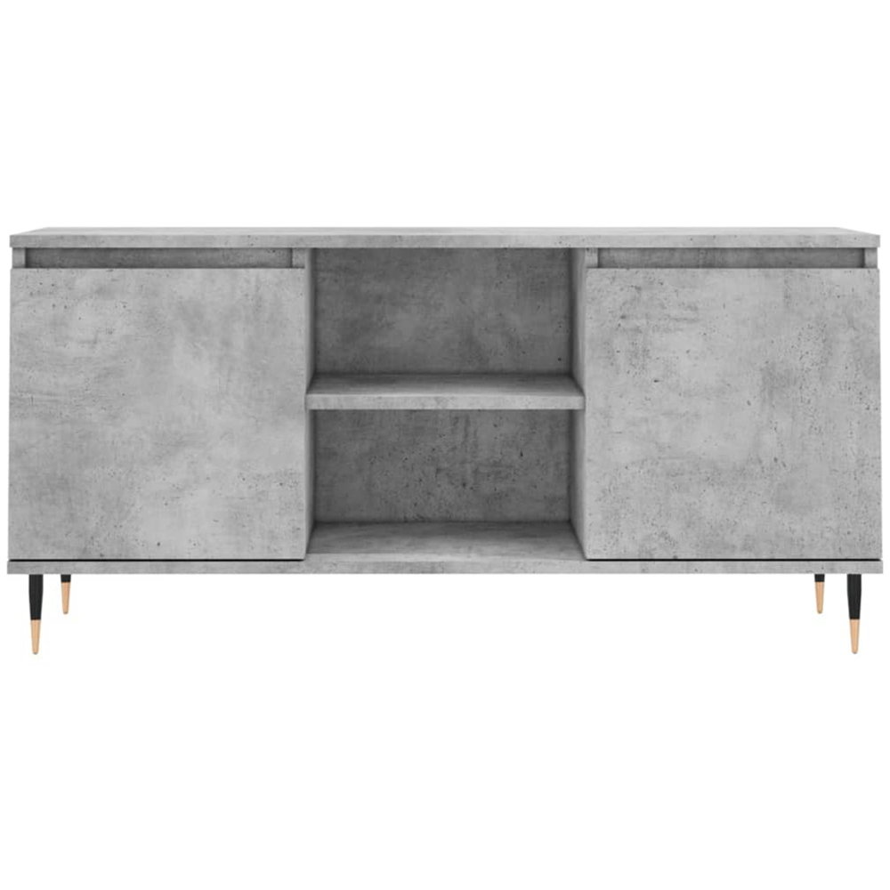 vidaXL 2 Door 2 Shelf Concrete Grey TV Cabinet Image 5