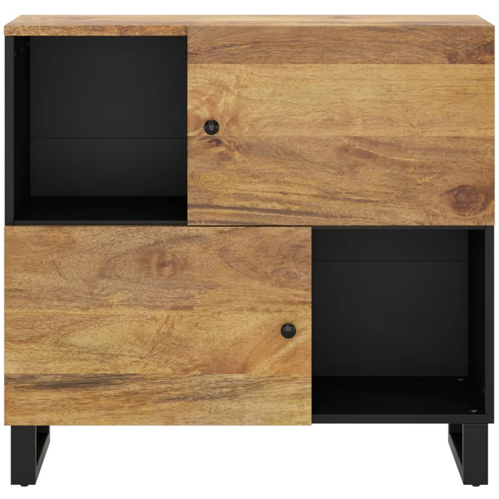 vidaXL 2 Door 2 Shelf Honey Brown Mango Wood Sideboard Image 3