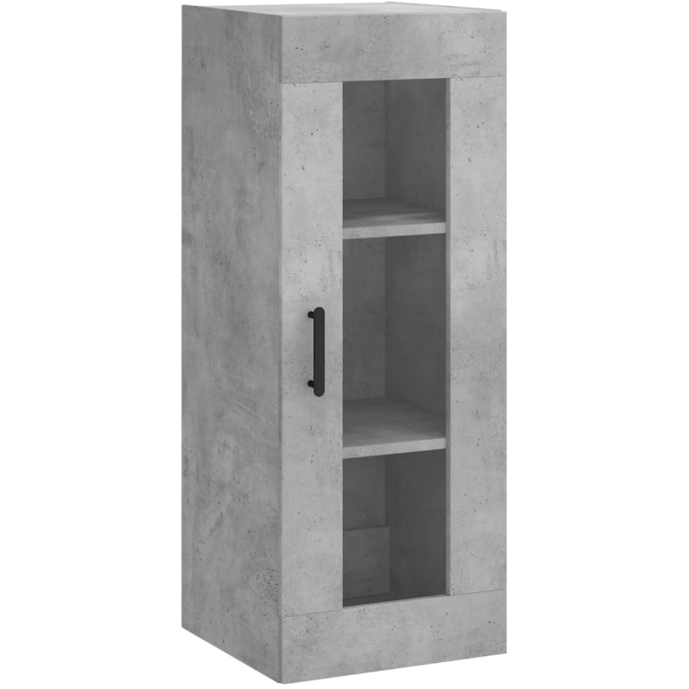 vidaXL 2 Door Concrete Grey Narrow Highboard Image 5