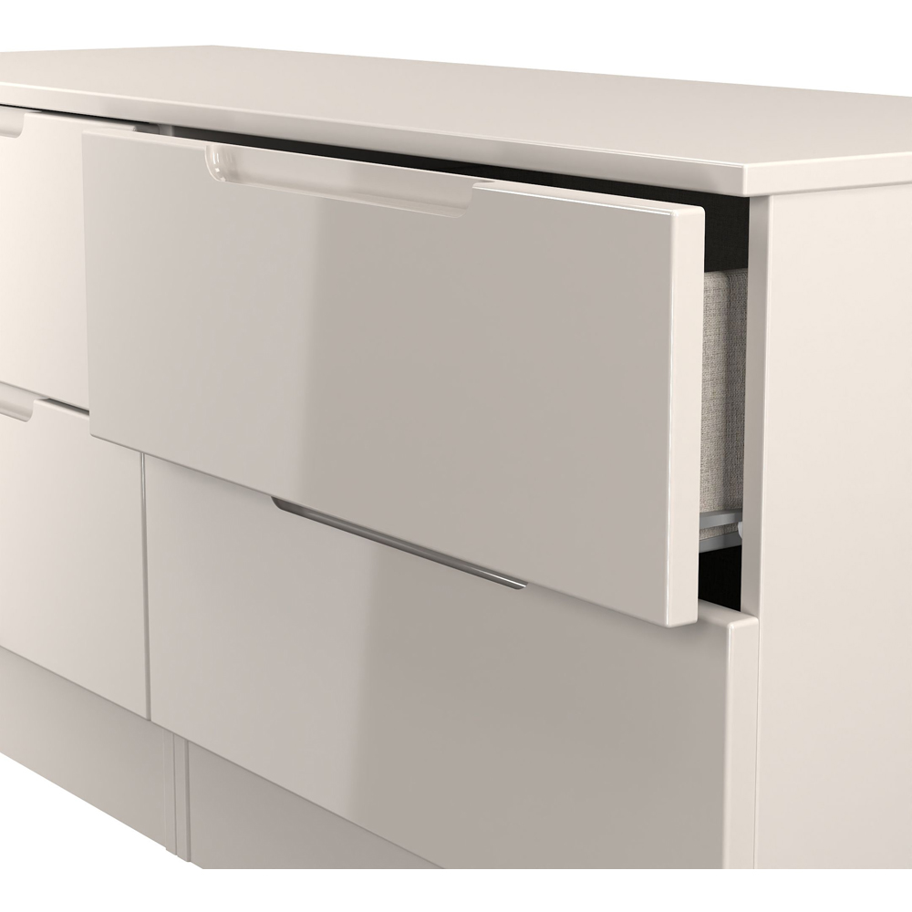 Crowndale Milan 4 Drawer Grey Gloss and Oak Bed Box Image 5