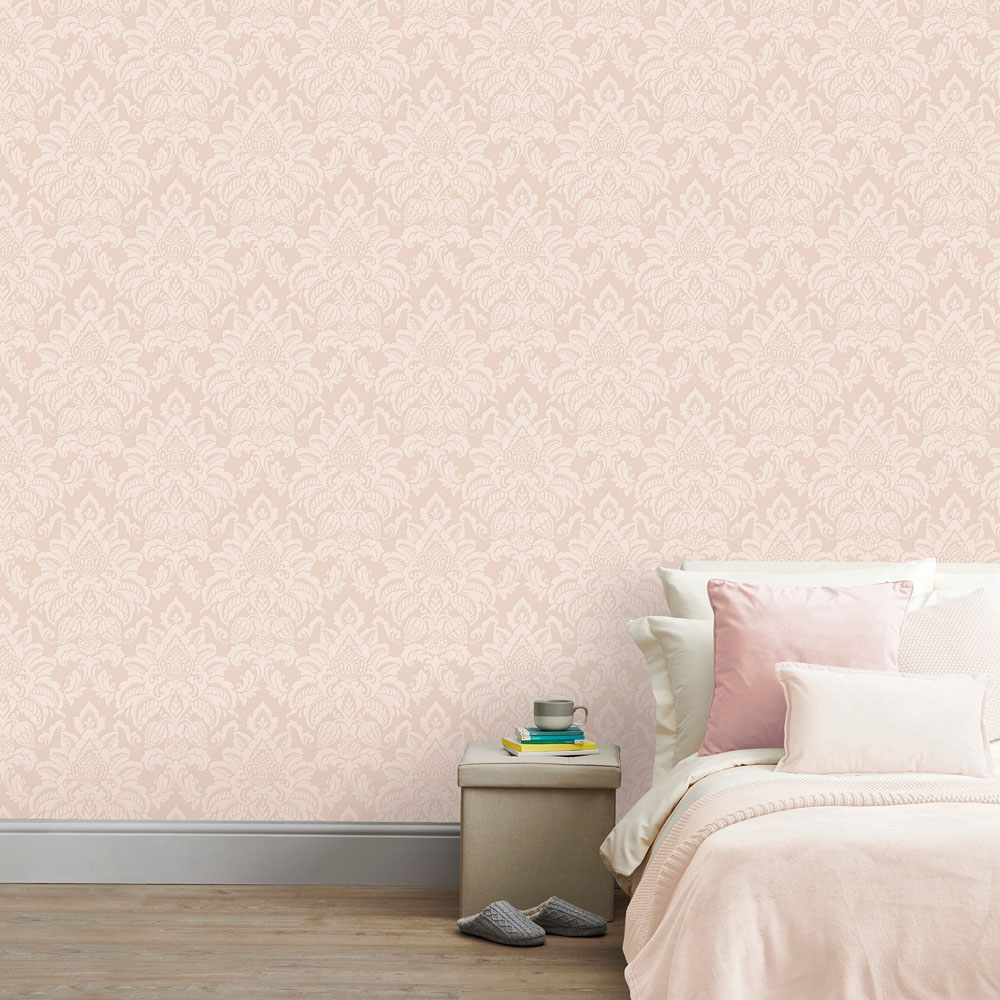 Arthouse Glisten Blush Pink Wallpaper Image 2