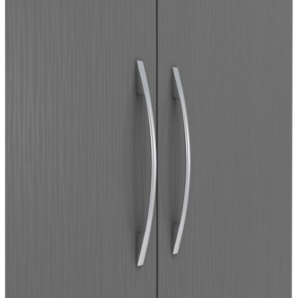 Seconique Nevada 6 Door 2 Drawer 3D Effect Grey Wardrobe Image 3