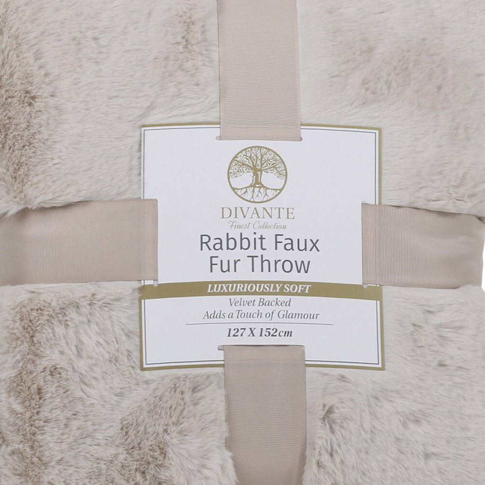 Divante Mink Rabbit Faux Fur Throw 127 x 152cm Image 6