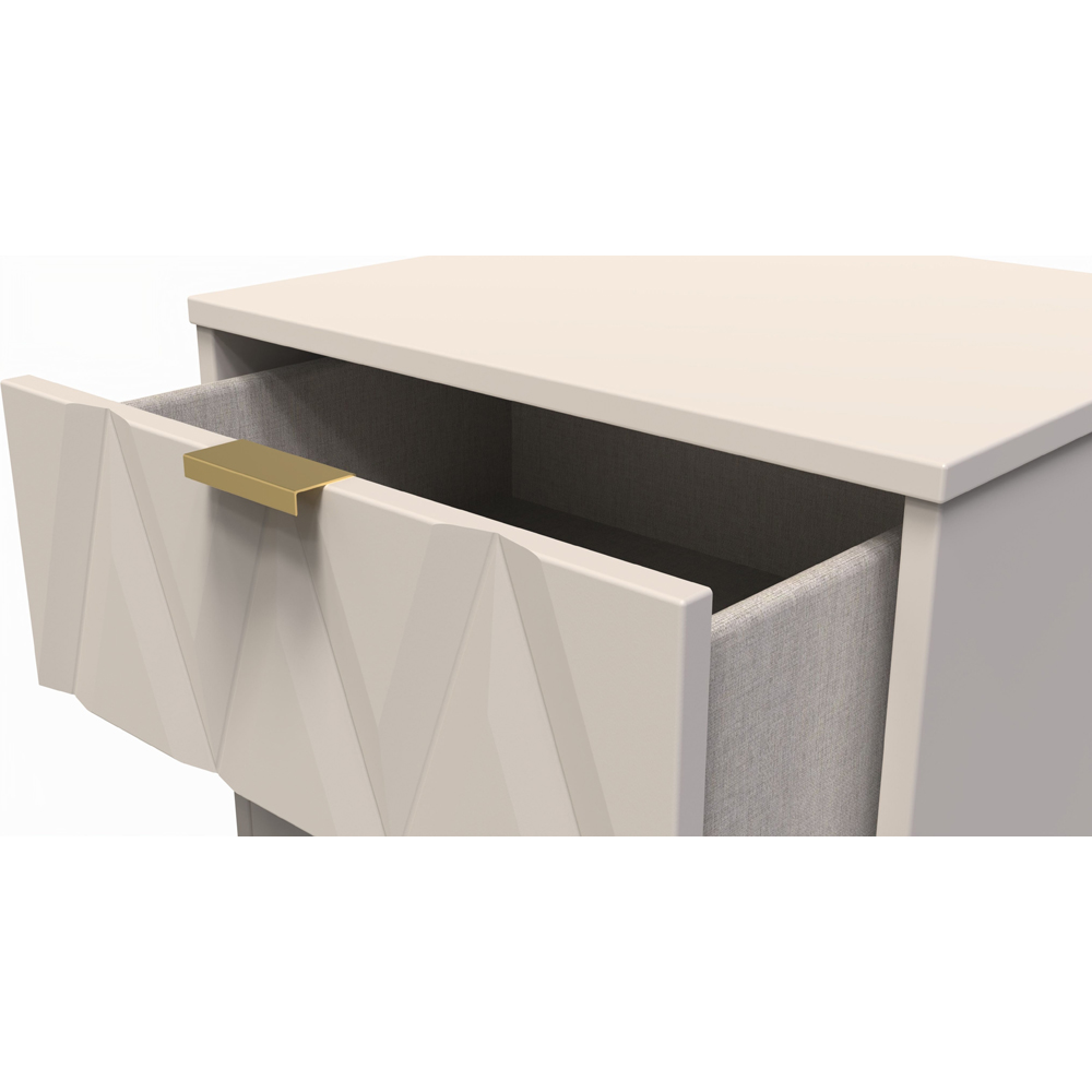 Crowndale Diamond 5 Drawer Kashmir Matt Tall Bedside Cabinet Ready Assembled Image 6