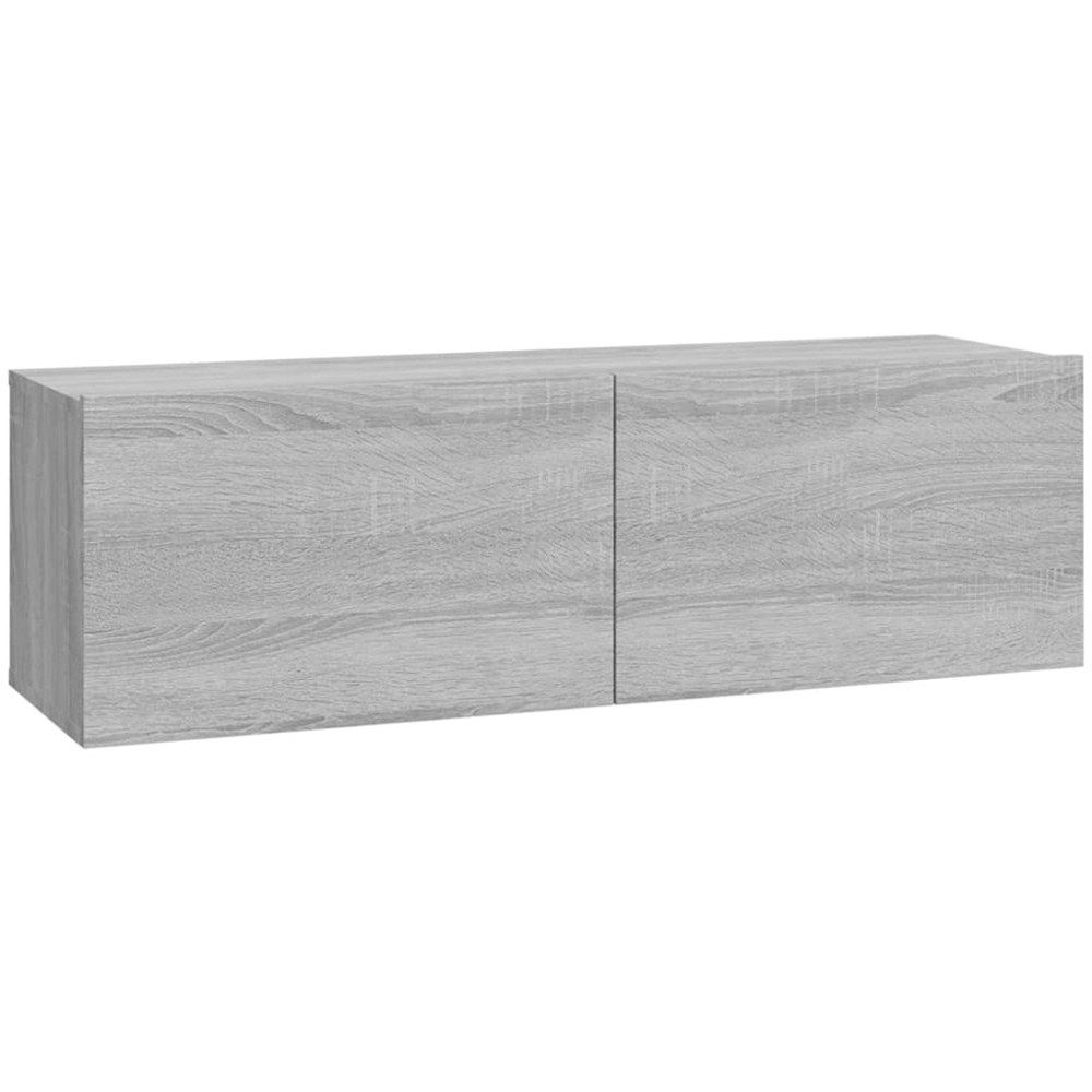 vidaXL 2 Door Grey Sonoma Wall Mounted TV Cabinet 2 Pack Image 5