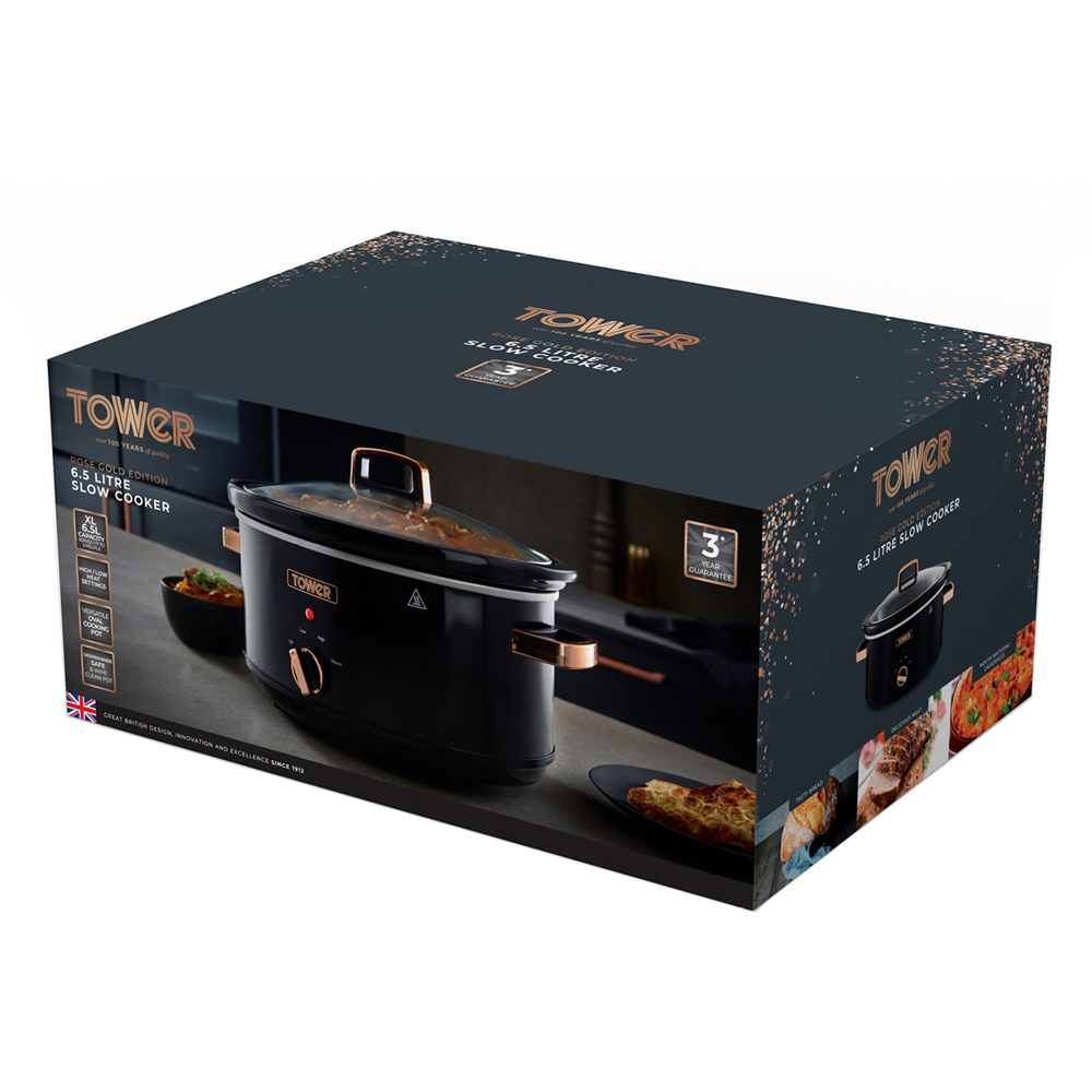 Tower T16019RG Black and Rose Gold Slow Cooker 6.5L Image 9