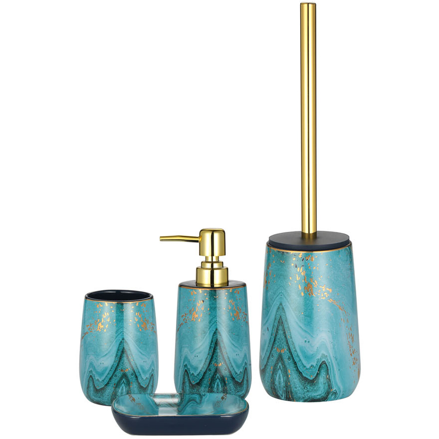 Agate Toilet Brush Holder - Turquoise Image 2