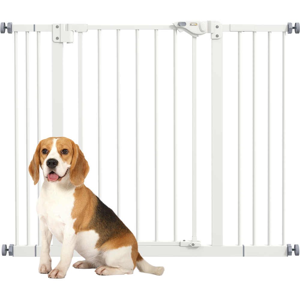 PawHut White 74-100cm Pet Safety Gate Image 3