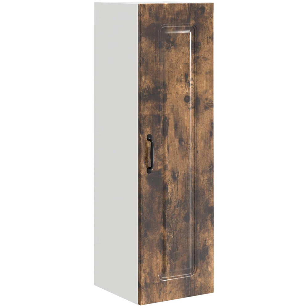 vidaXL Single Door Smoked Oak Kitchen Wall Cabinet Image 2