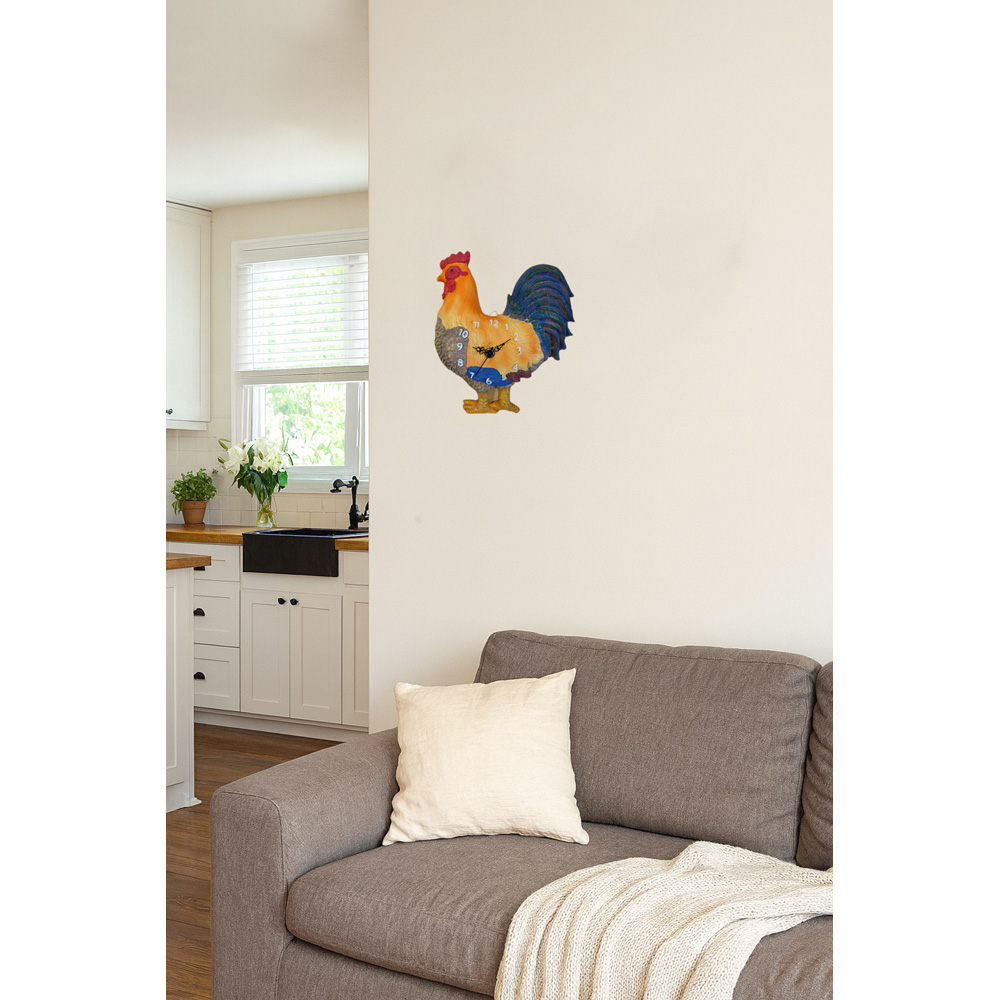 Avilo Cockerel Wall Clock 25 x 20cm Image 3