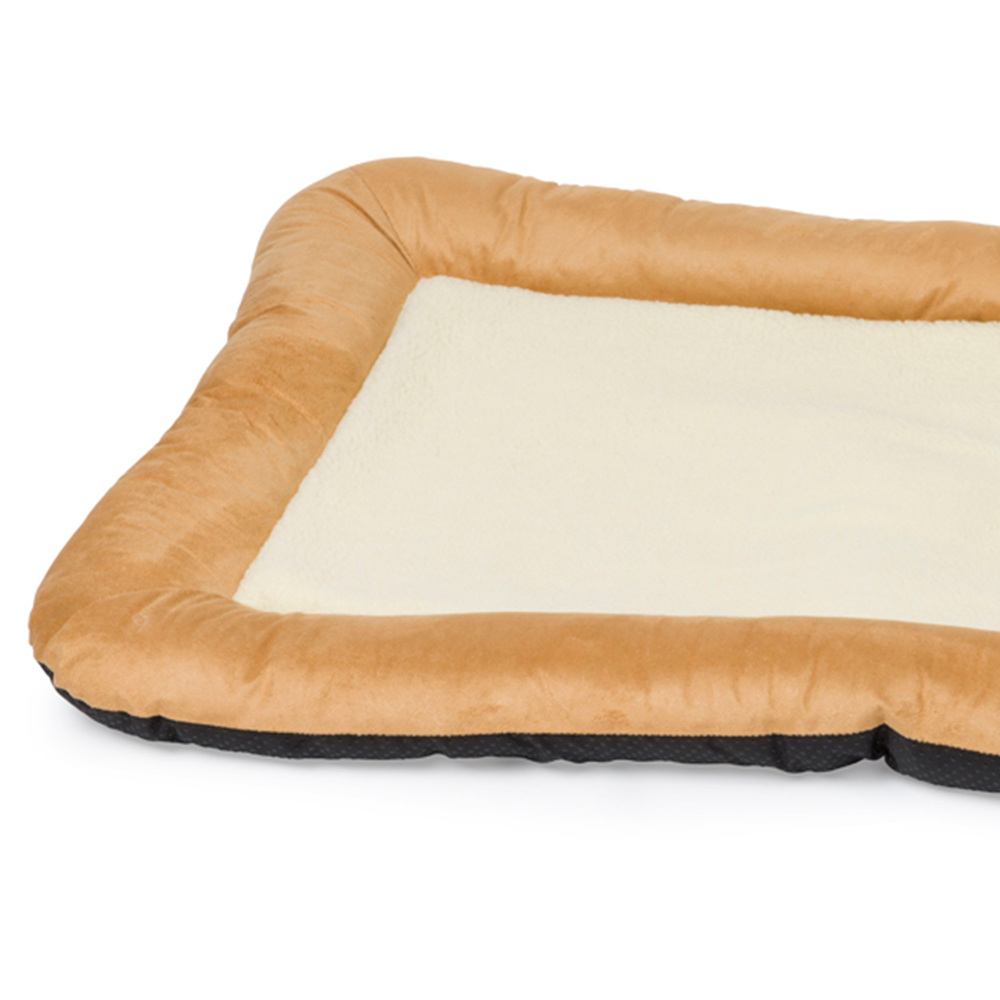 House Of Paws Xlarge Tan Faux Sheepskin Crate Mat Image 2