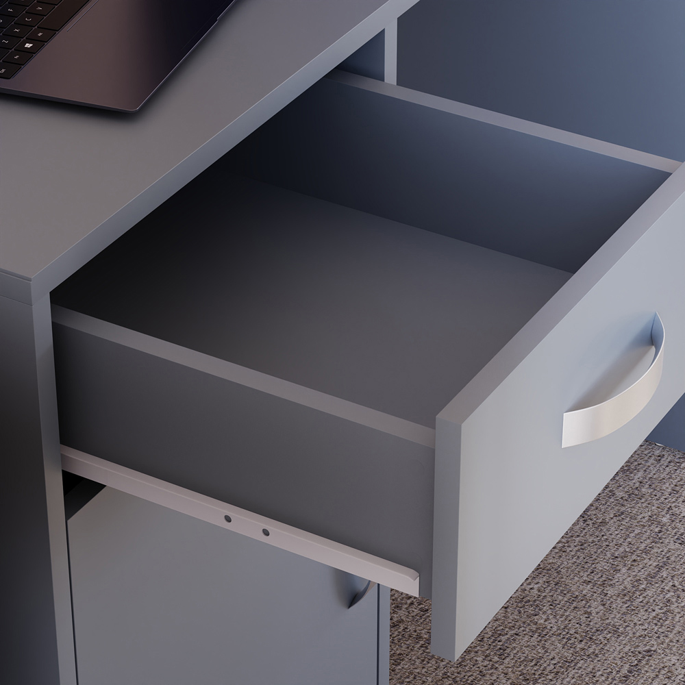 Vida Designs Hudson Computer Desk Grey Image 8