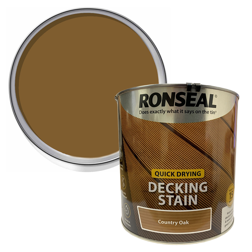 Ronseal Quick Drying Country Oak Decking Stain 2.5L Image 1