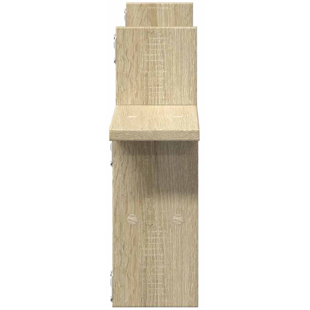 vidaXL 3 Shelf Sonoma Oak Wall Shelf Set of 2 Image 5