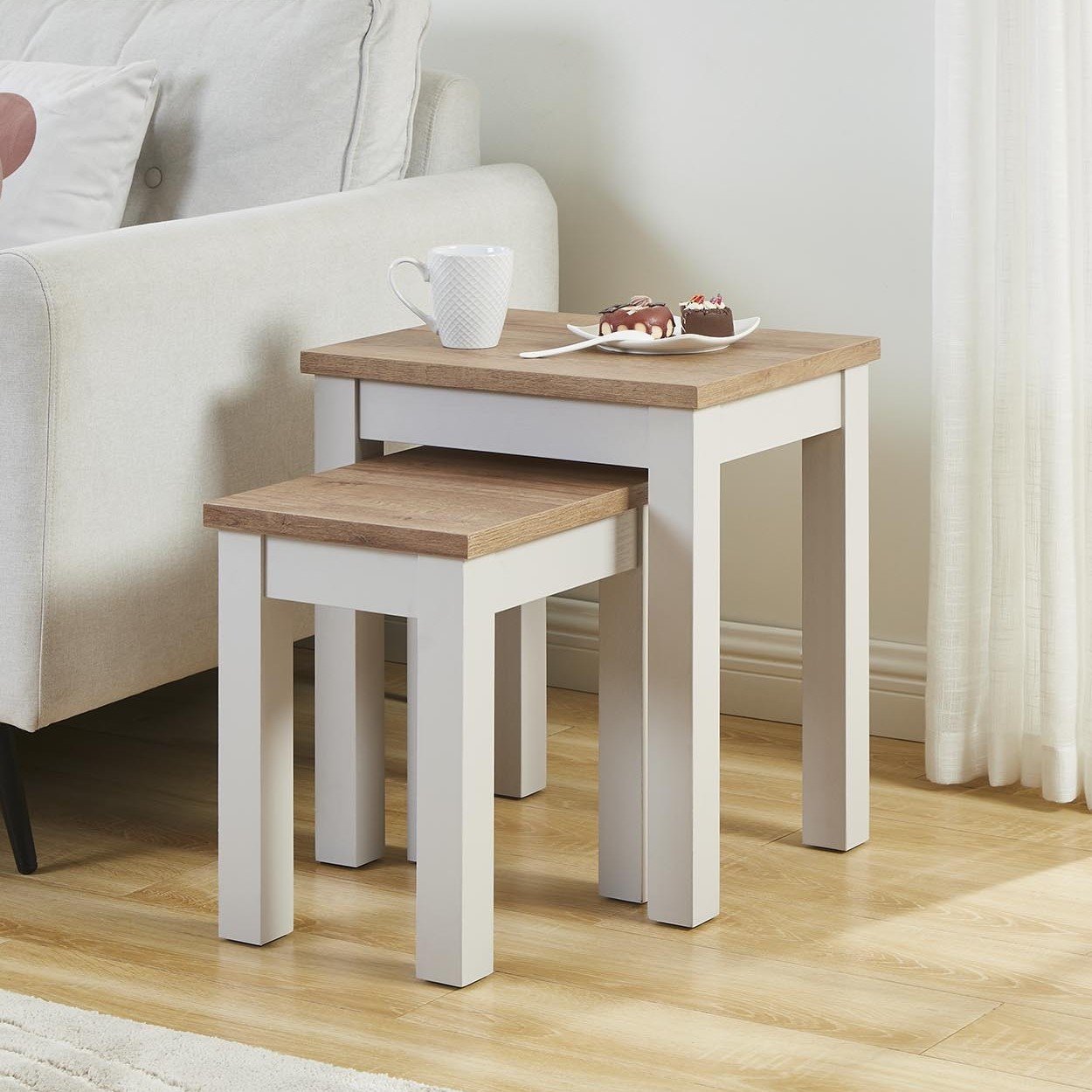 Cambridge Grey Nest of Tables Set of 2 Image 1