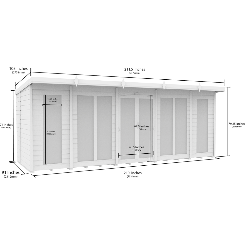 DIY Sheds 18 x 8ft Tongue and Groove Timber Pent Summerhouse Image 7