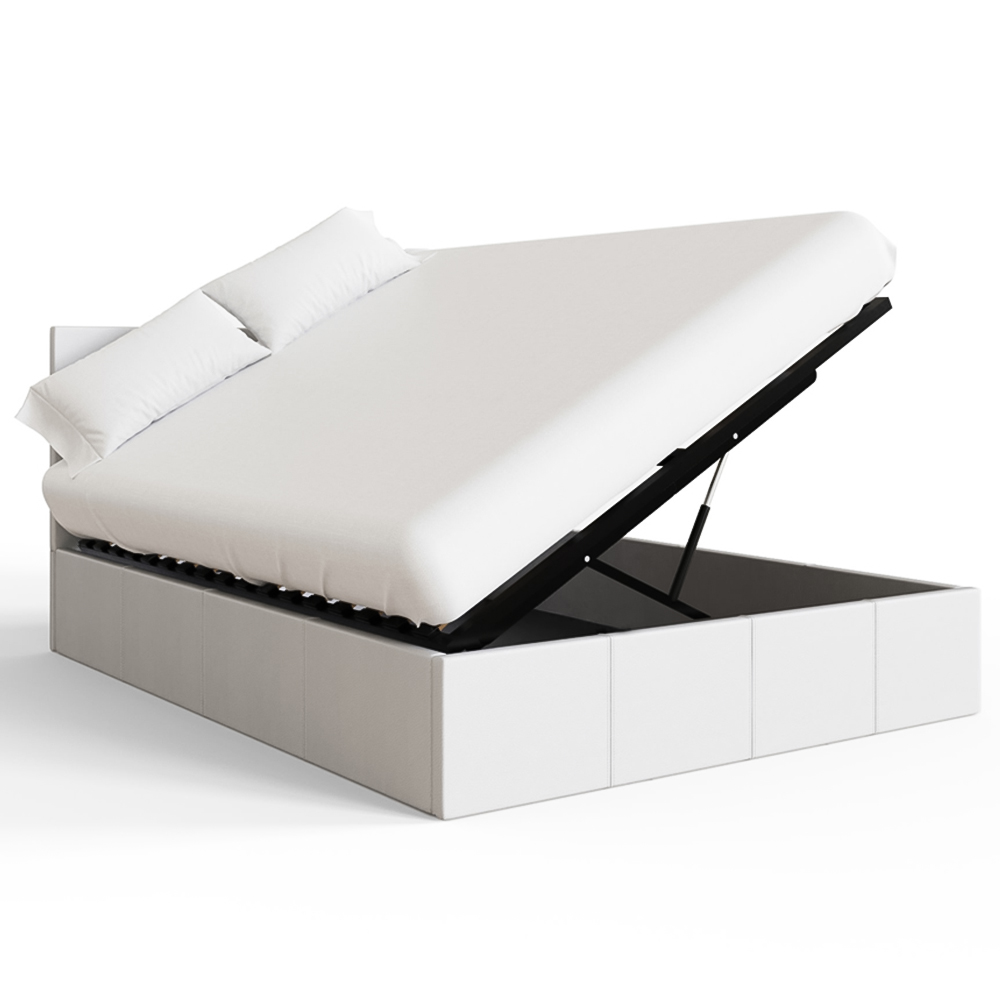 GFW King White Side Lift Ottoman Bed Image 4