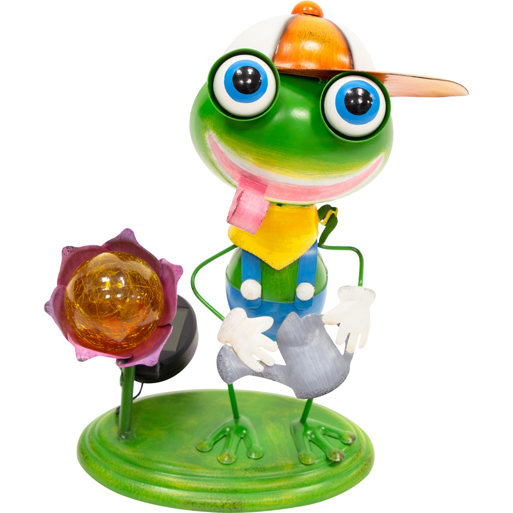 GardenKraft Metal Frog with LED Solar Light Image 3