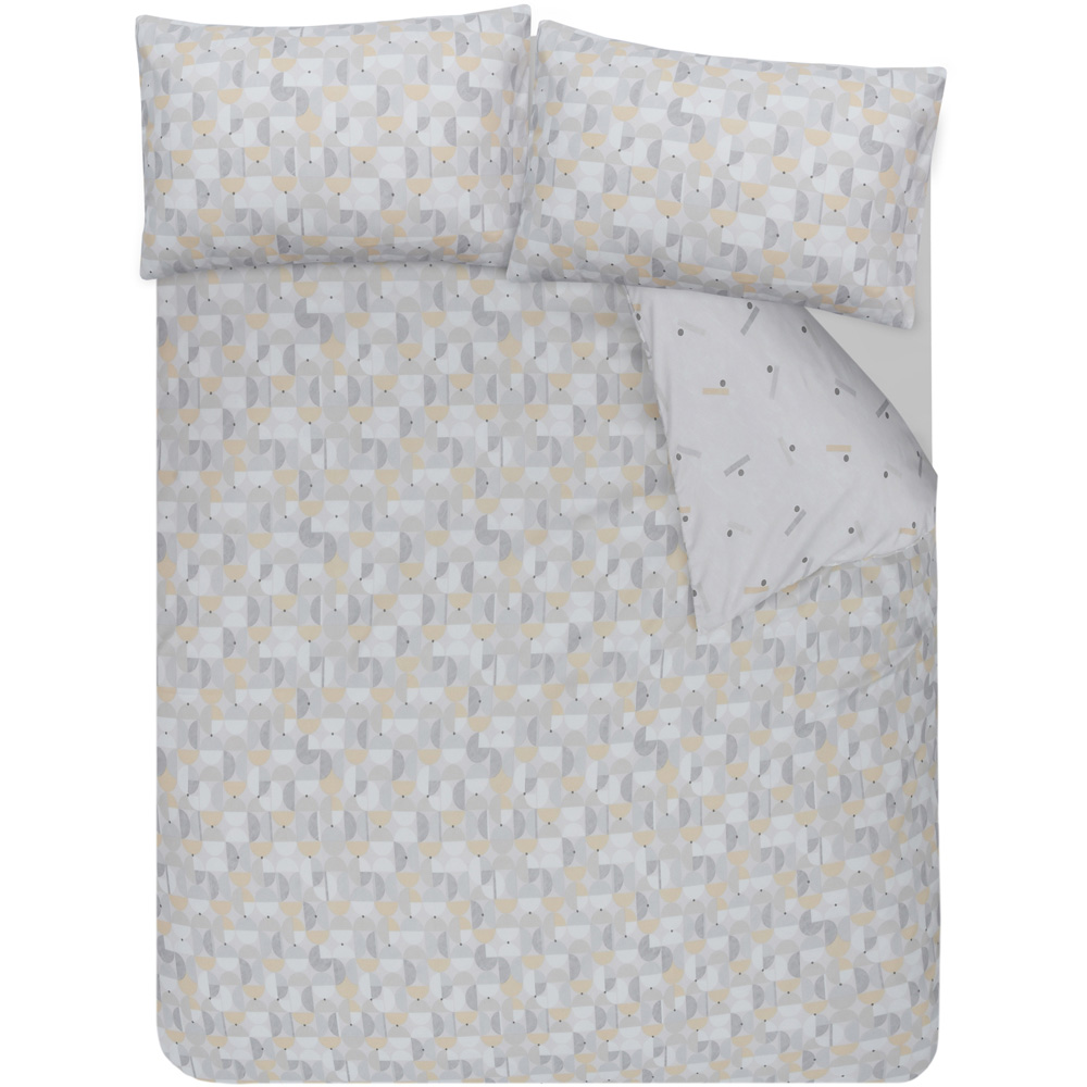 Smart Living Double Ochre Circle Geo Reversible Duvet Set Image 4