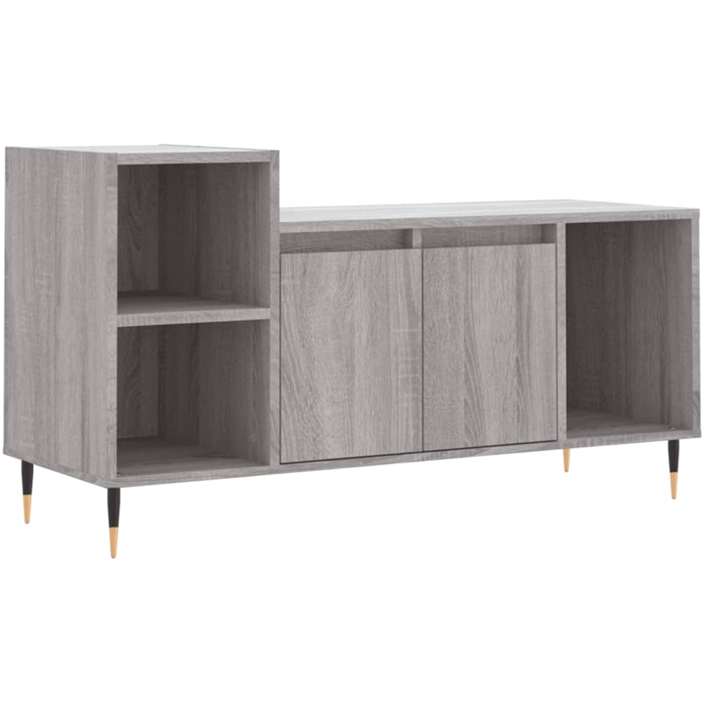 vidaXL 2 Door 3 Shelf Grey Sonoma TV Cabinet Image 2