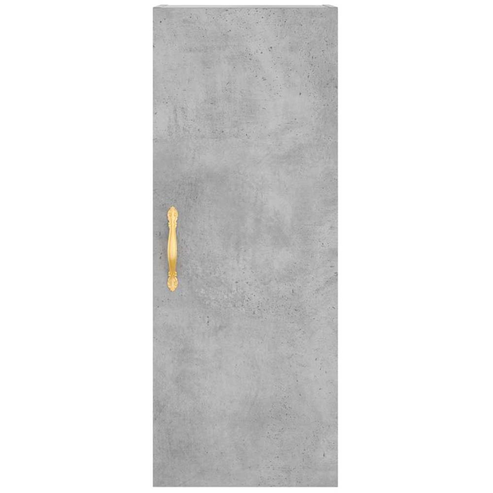 vidaXL 2 Door Concrete Grey Highboard with Gold Handle Image 6
