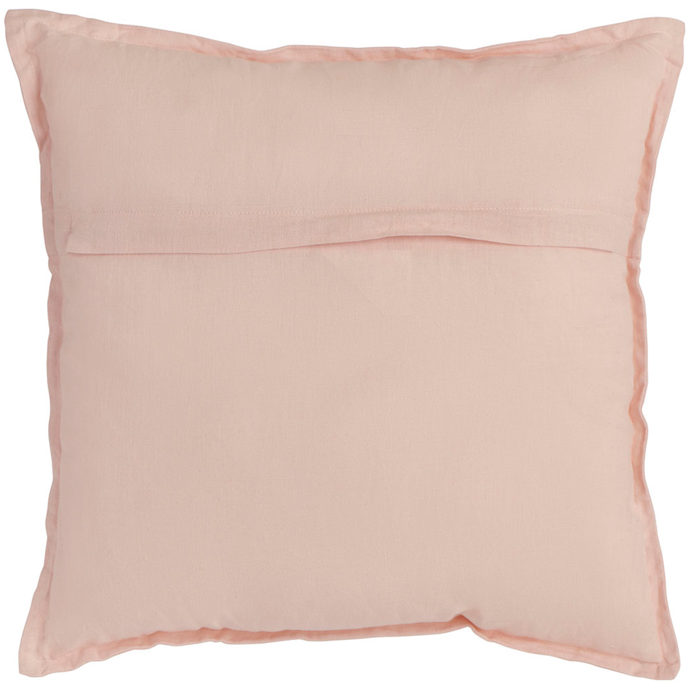 Wilko Pink Washed Linen Cushion 43 x 43cm Image 2