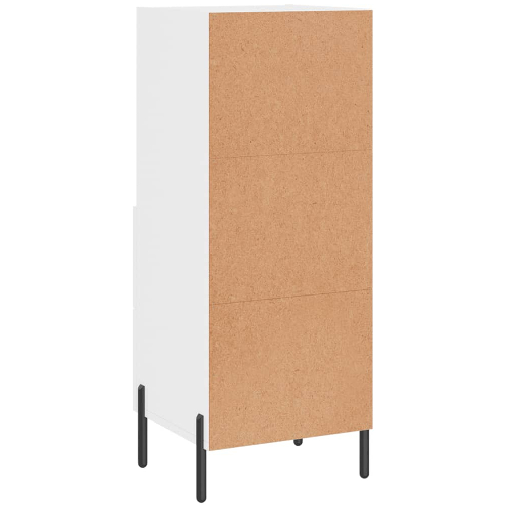 vidaXL 2 Drawer 2 Shelf High Gloss White Sideboard Image 8