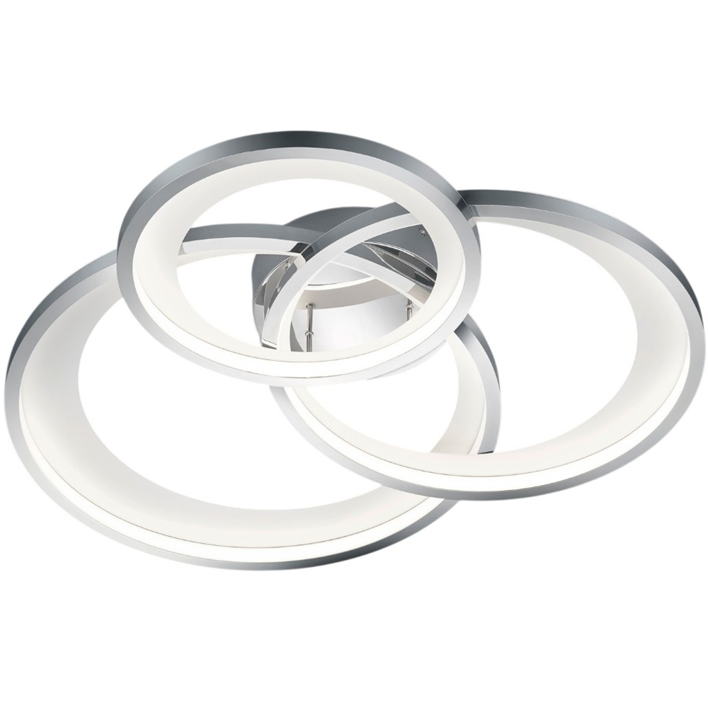 TRIO Granada Chrome Integrated LED Ceiling Light Image 1