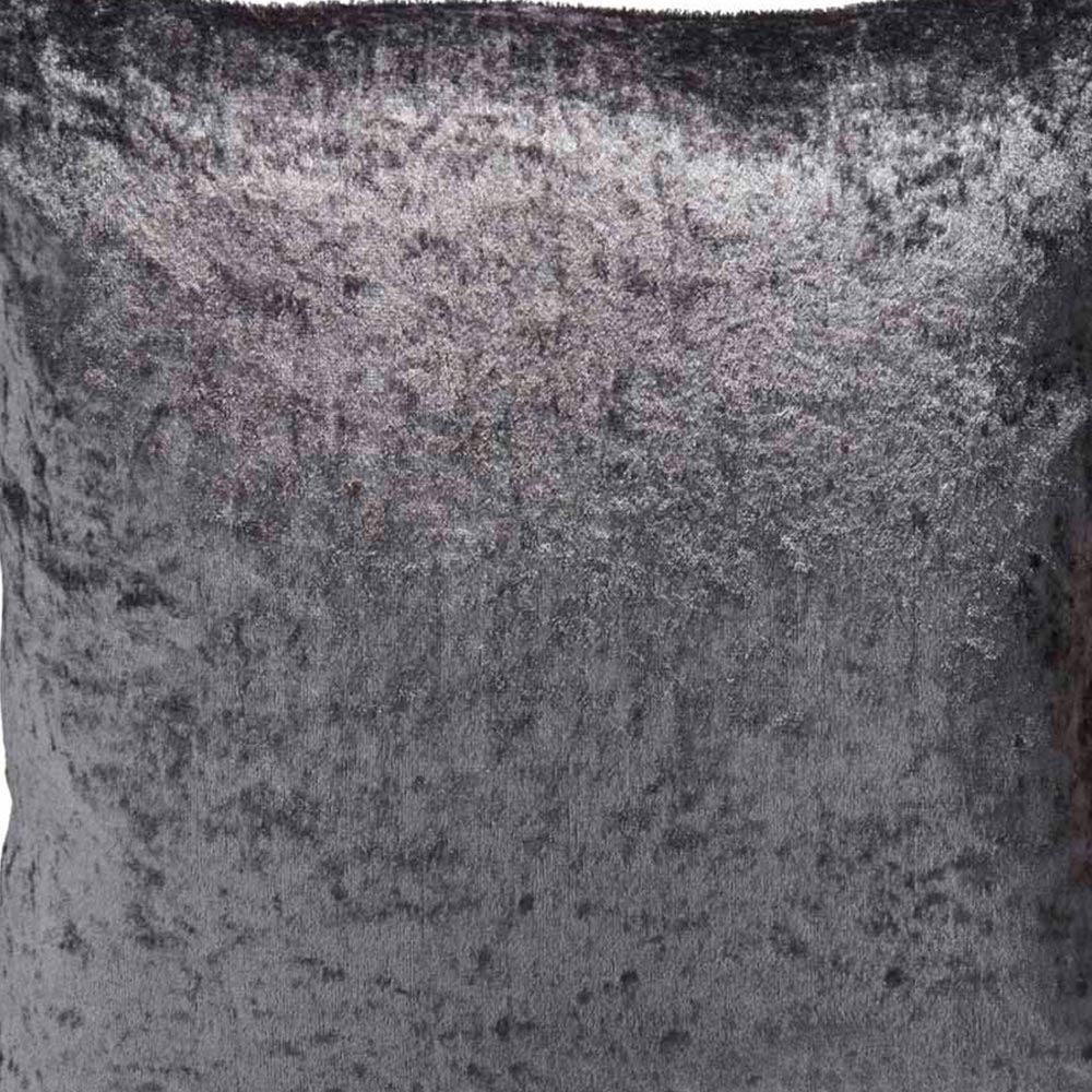 Wilko Charcoal Crushed Velvet Cushion 43 x 43cm Image 4