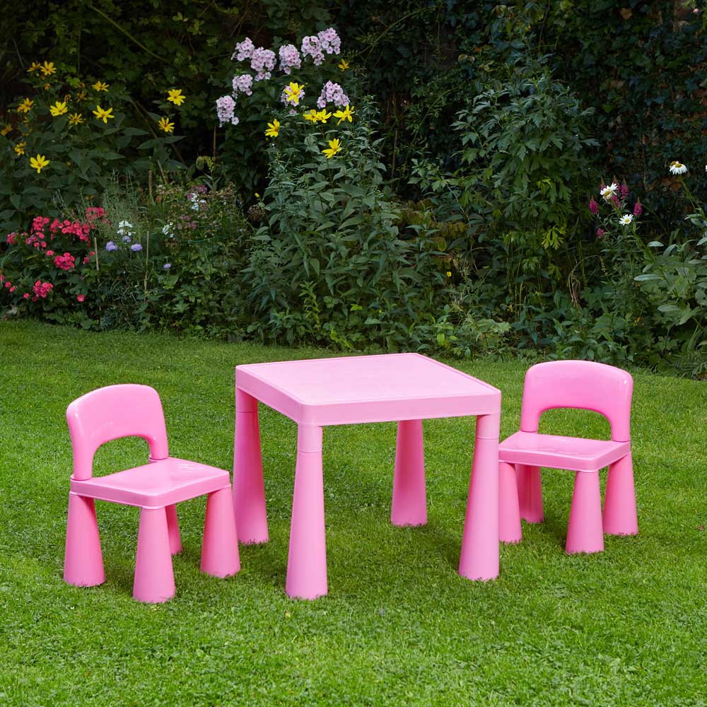 Liberty House Toys Kids Square Plastic Table and Chairs Set Image 3