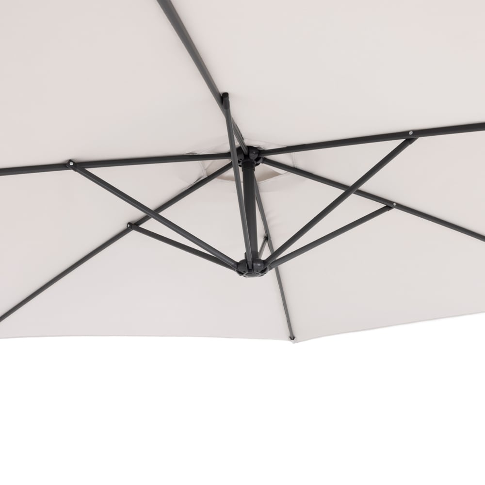 Charles Bentley Light Grey Hanging Cantilever Parasol 3m Image 3