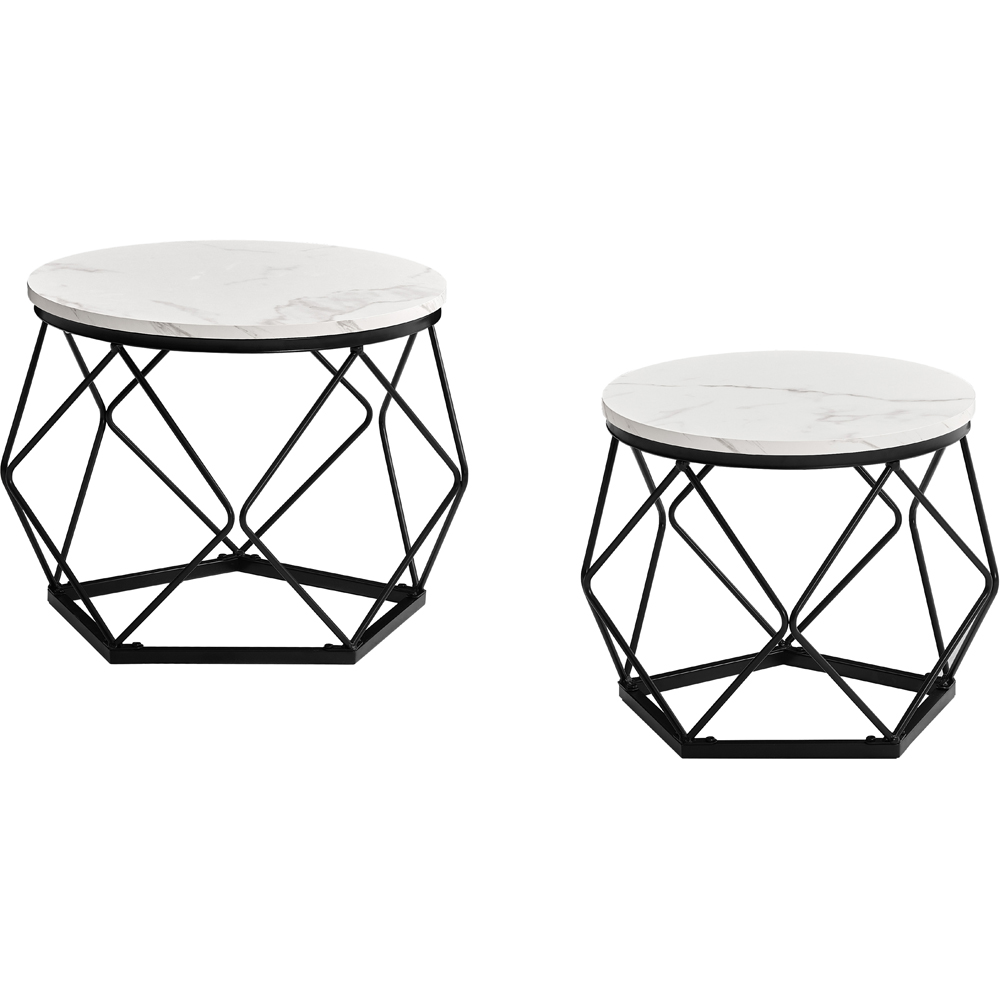 VIDA DESIGNS Brooklyn Marble Nest of Tables Set of 2 Image 2