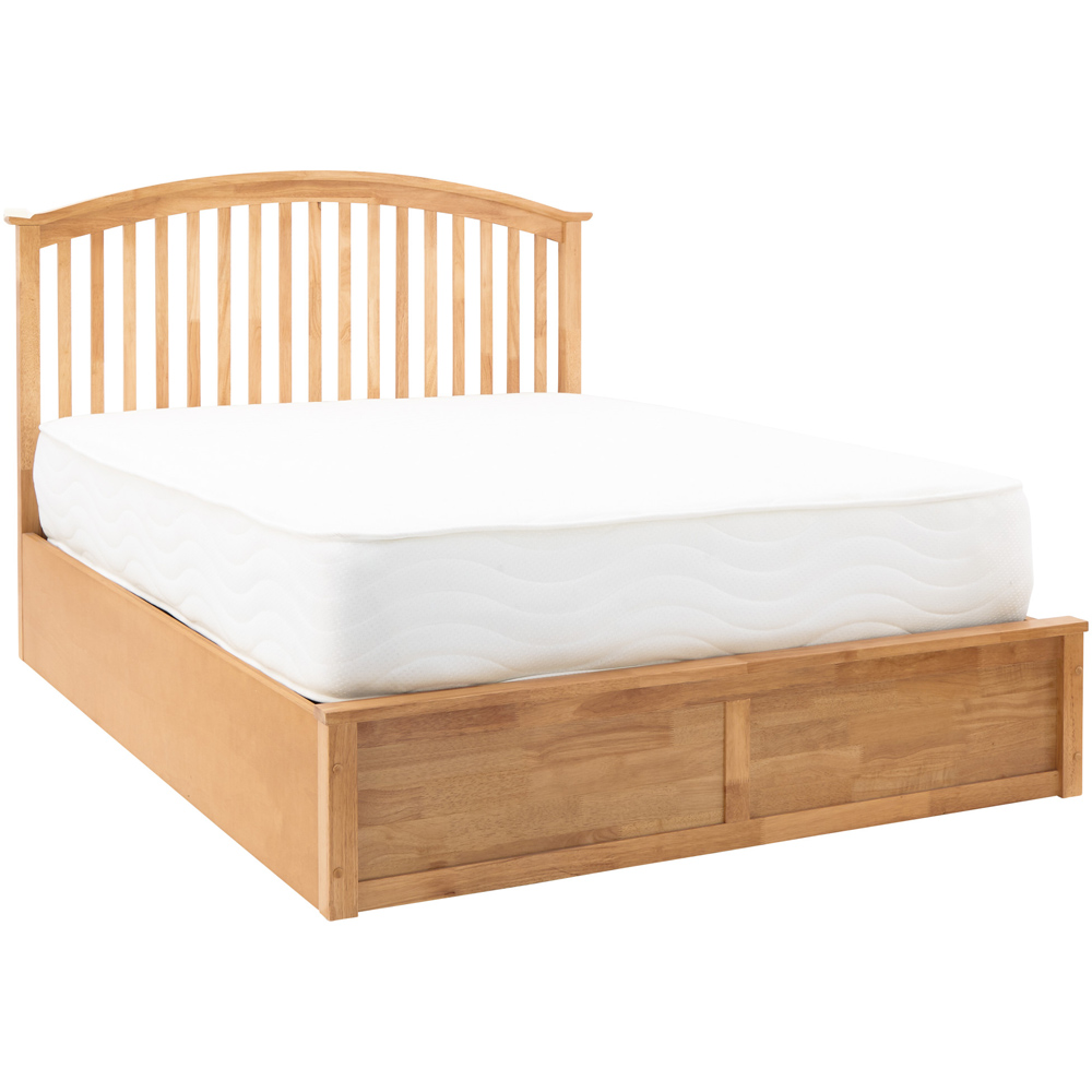 GFW Madrid King Size Oak Wood Wooden Ottoman Bed Image 2