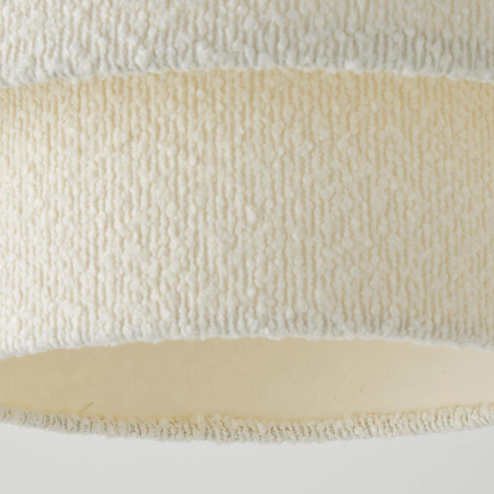 ValueLights Jodie 2-Tier Cream Boucle Ceiling Pendant Shade 30cm Image 5