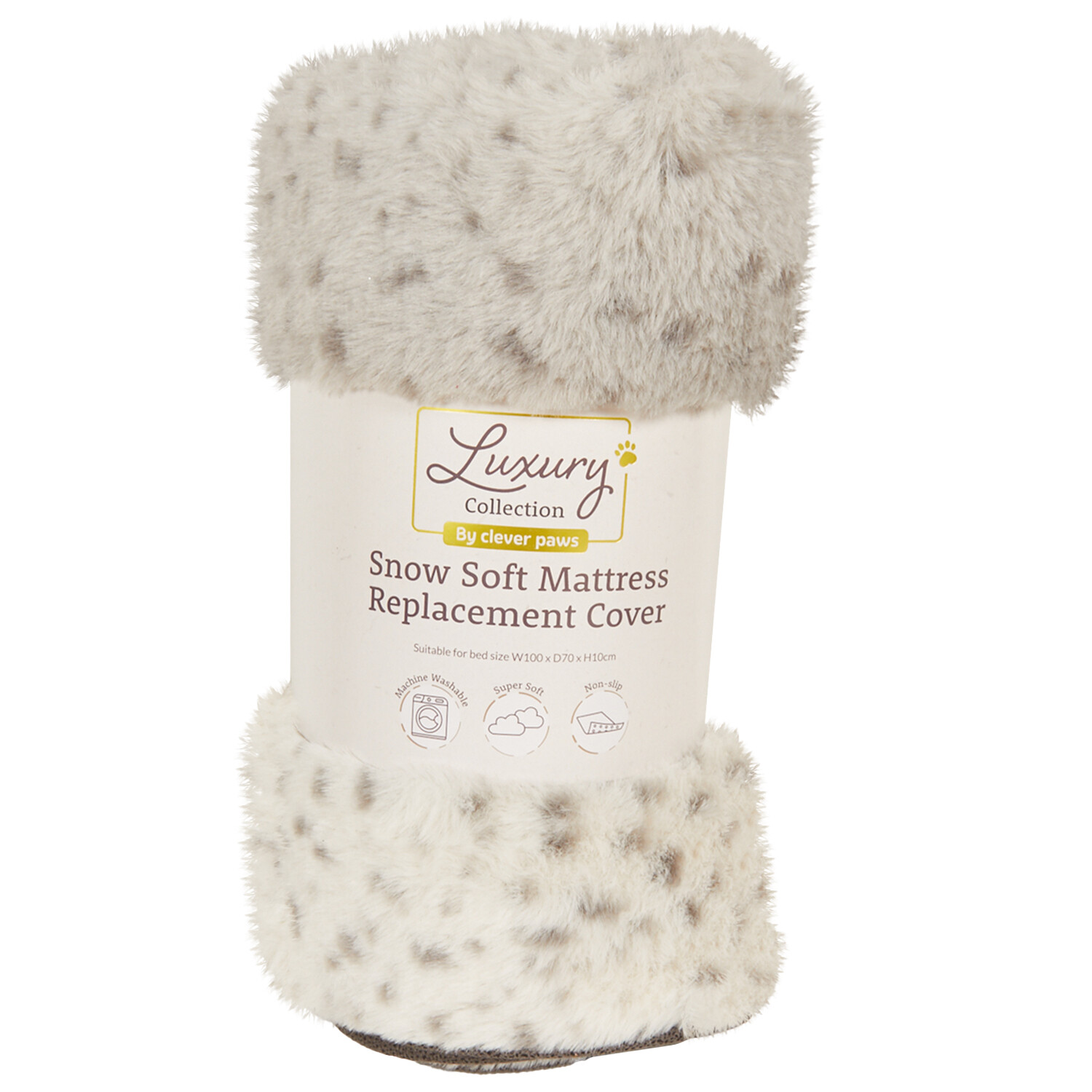 Luxury Snow Soft Pet Mattress Replacement Cover - Grey Image 1