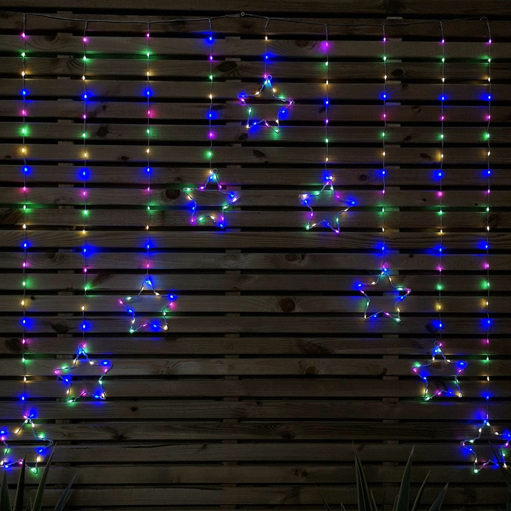 Samuel Alexander 256 Multicolour LED Star Curtain Lights Image 6