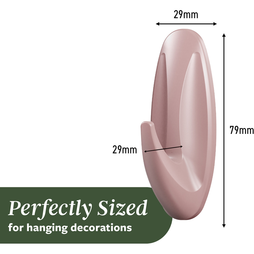 Pack of 4 Command Medium Designer Hooks Dusty Rose Image 9