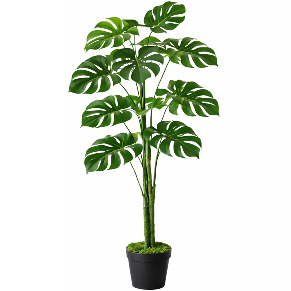 Leaf Artificial Monstera Plant Pot 120cm Image 1